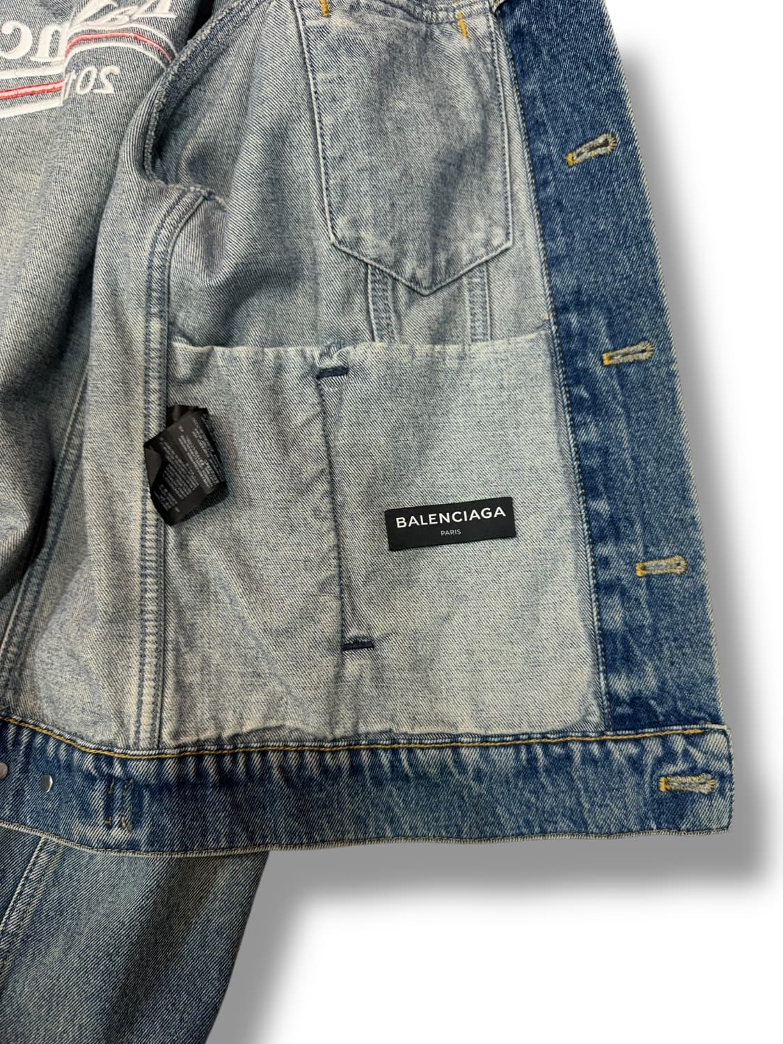 발렌시아가 2017 웨이브로고 데님 트러커 자켓 (M)  상품이미지9