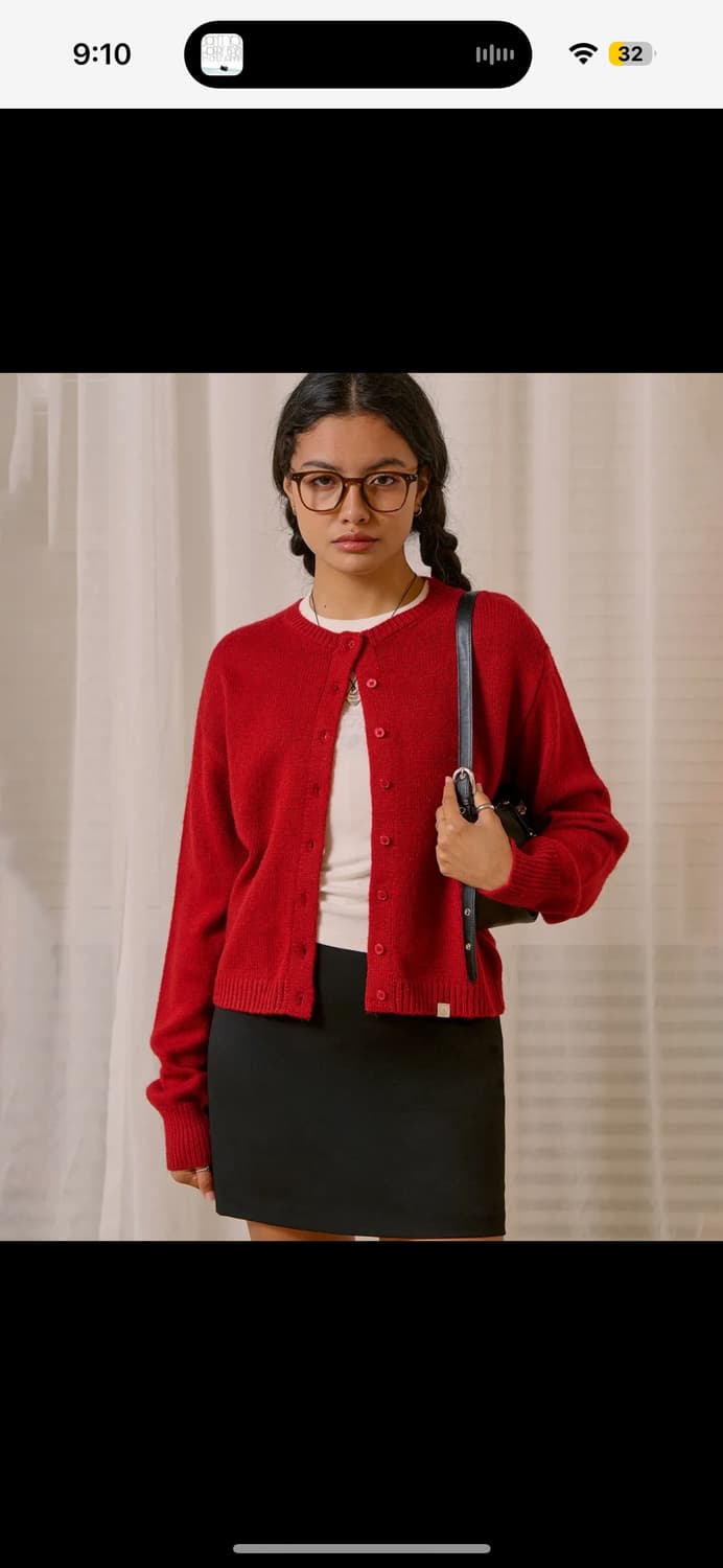 비터셀즈 가디건 C.G 라운드 가디건-레드 상품이미지1