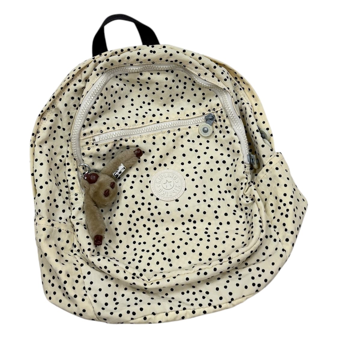 키플링 빈티지 모리걸 도트 땡땡이 크림 바닐라 화이트 백팩 가방 상품이미지2
