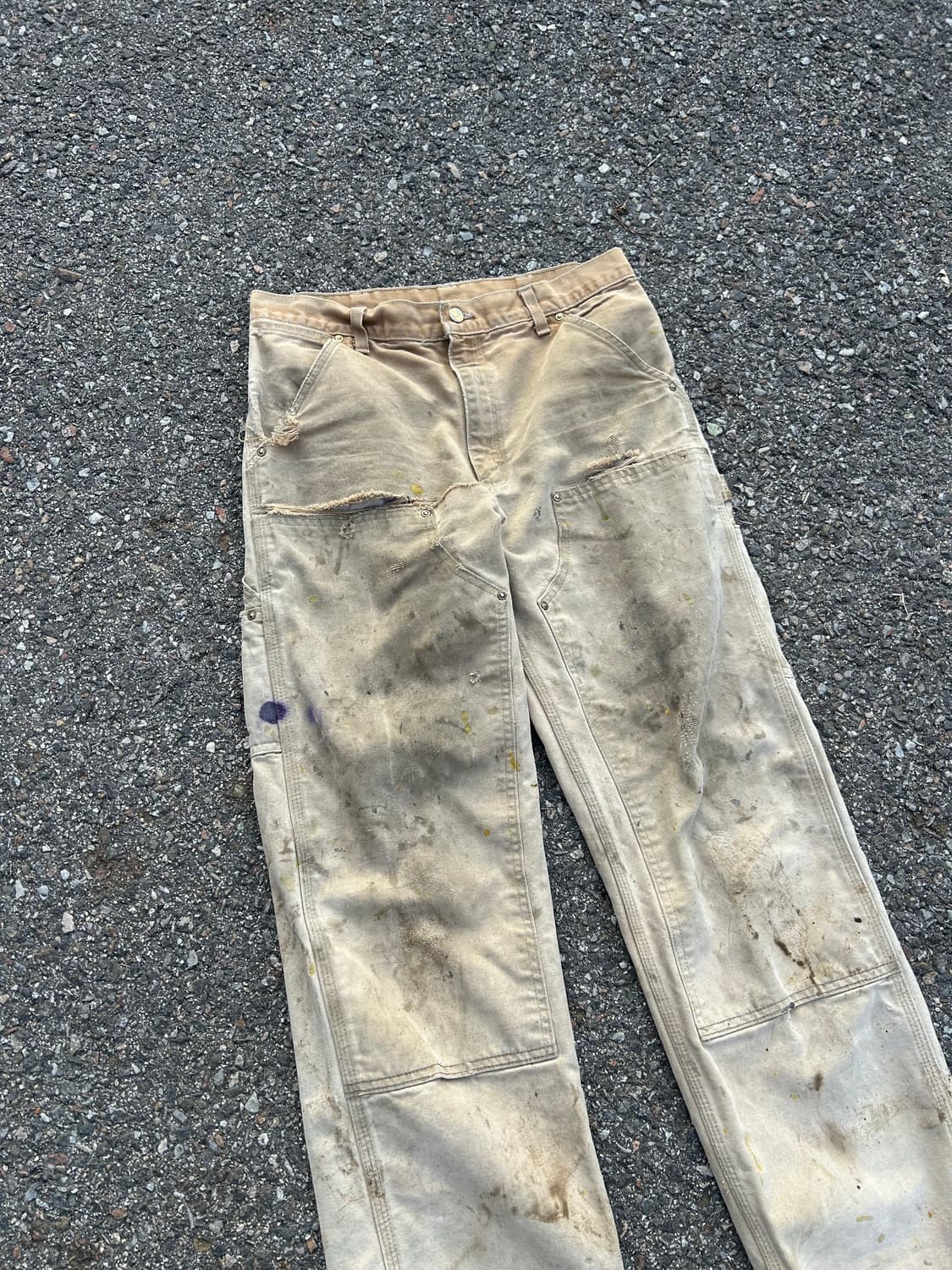 90‘s 빈티지 칼하트 B01 더블니 32in 상품이미지2