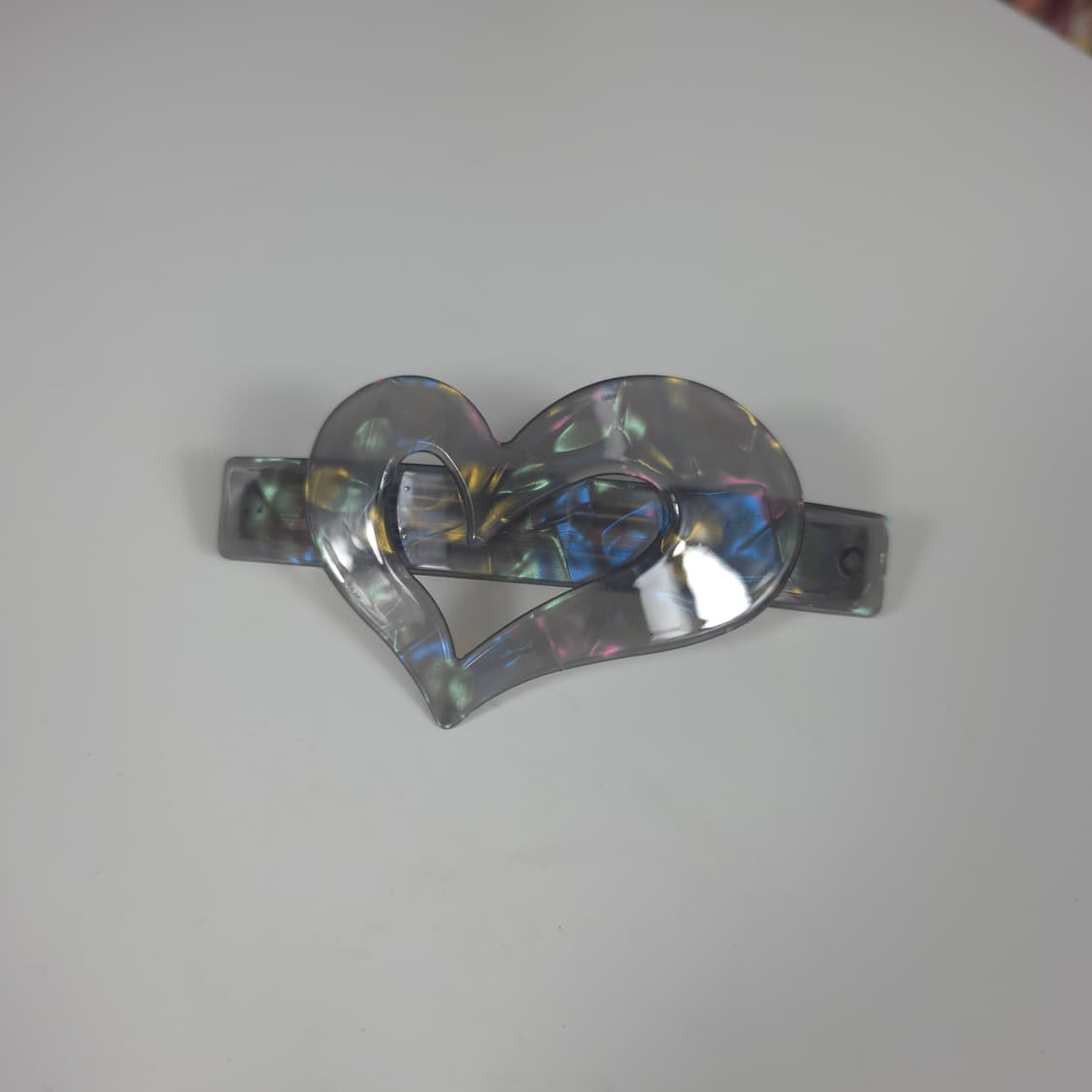 [새상품] 하트 레진 헤어핀 헤어핀 자개 마블 대리석 상품이미지1