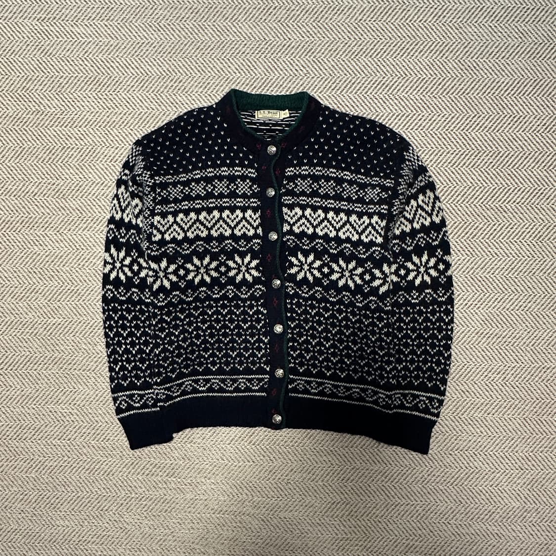 L. L. BEAN usa made nordic knit cardigan 상품이미지1