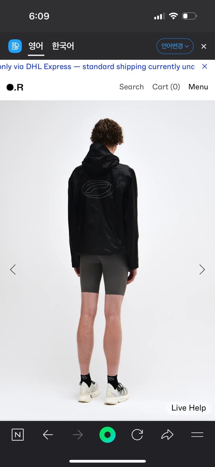 optimistic runners packable jacket black 상품이미지7
