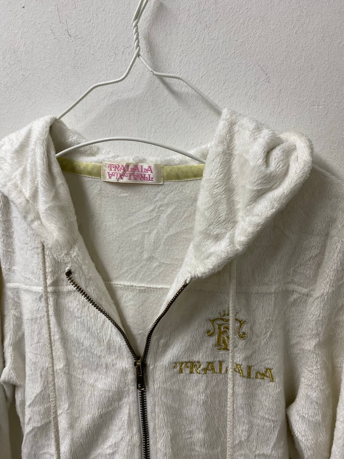 [Tralala] Gal Mood White Hoodie Zip Up 상품이미지2