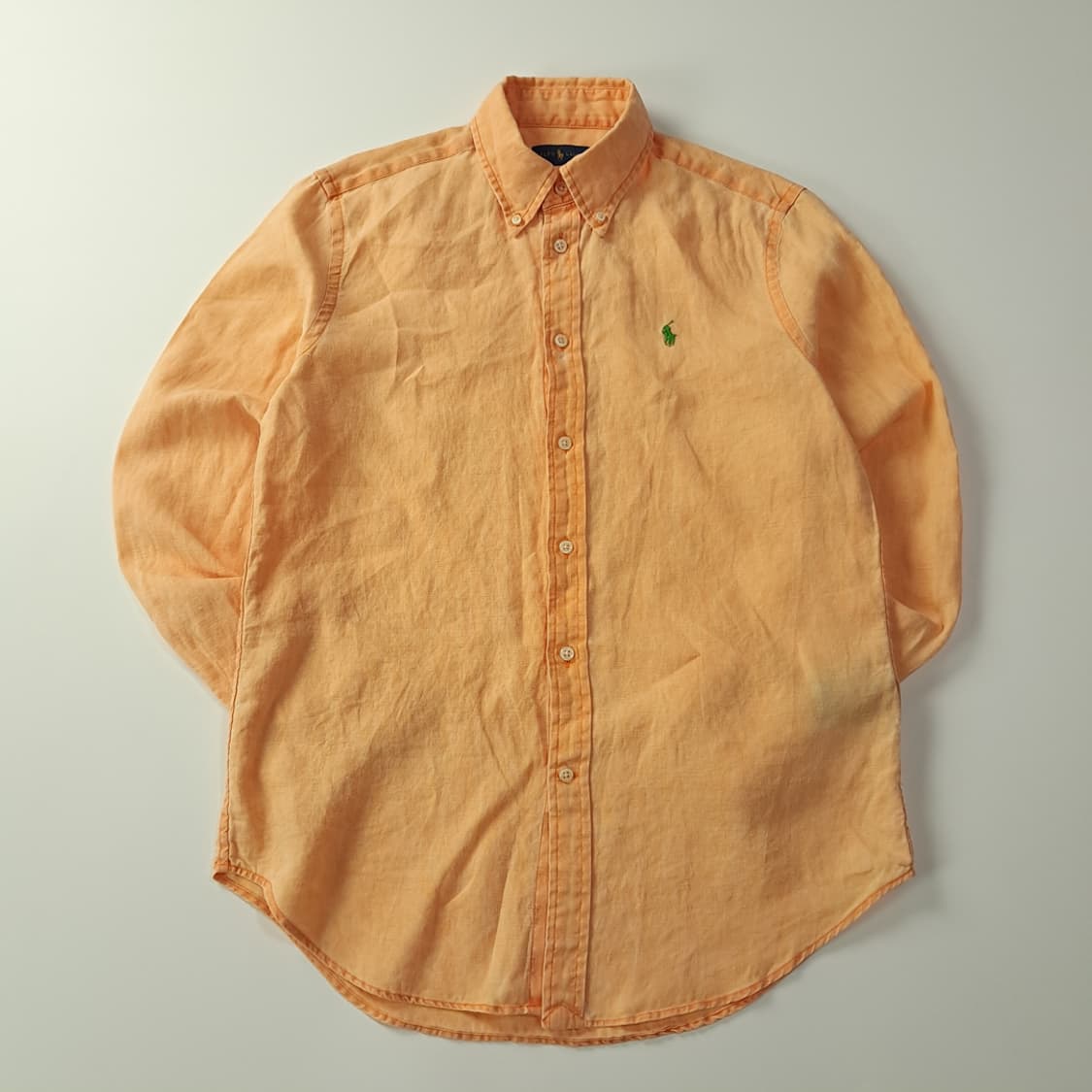 CK471 S 폴로 린넨 버튼다운 오렌지피치 셔츠 남방 상품이미지1