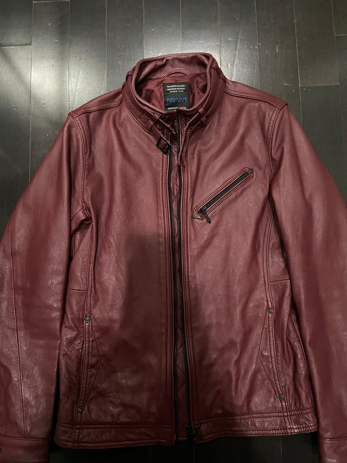 Nicole Club for Men wine leather jacket 상품이미지7