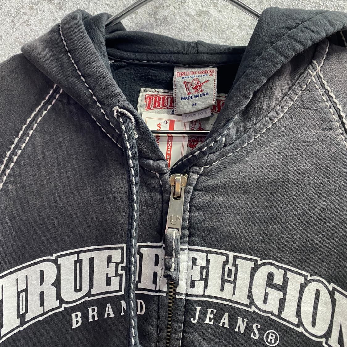 트루릴리전 빅로고 스티치 디테일 후드집업 B4684 상품이미지3