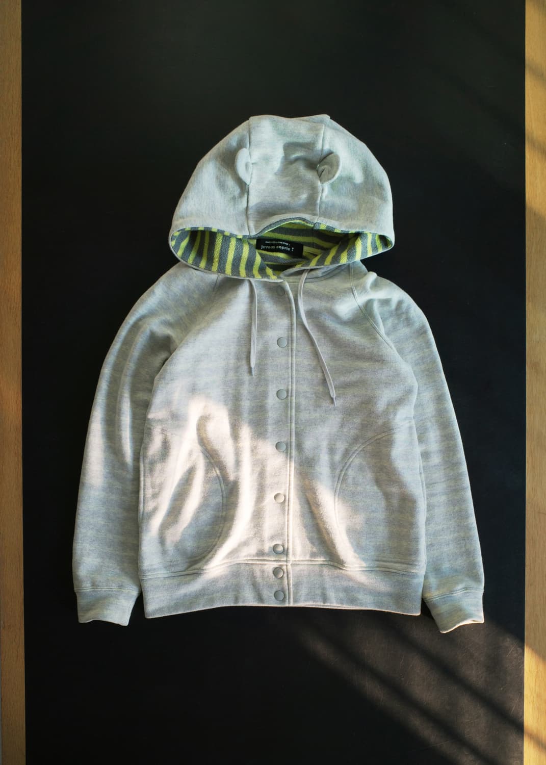 메르시보꾸 스트라이프 후드 가디건 상품이미지2