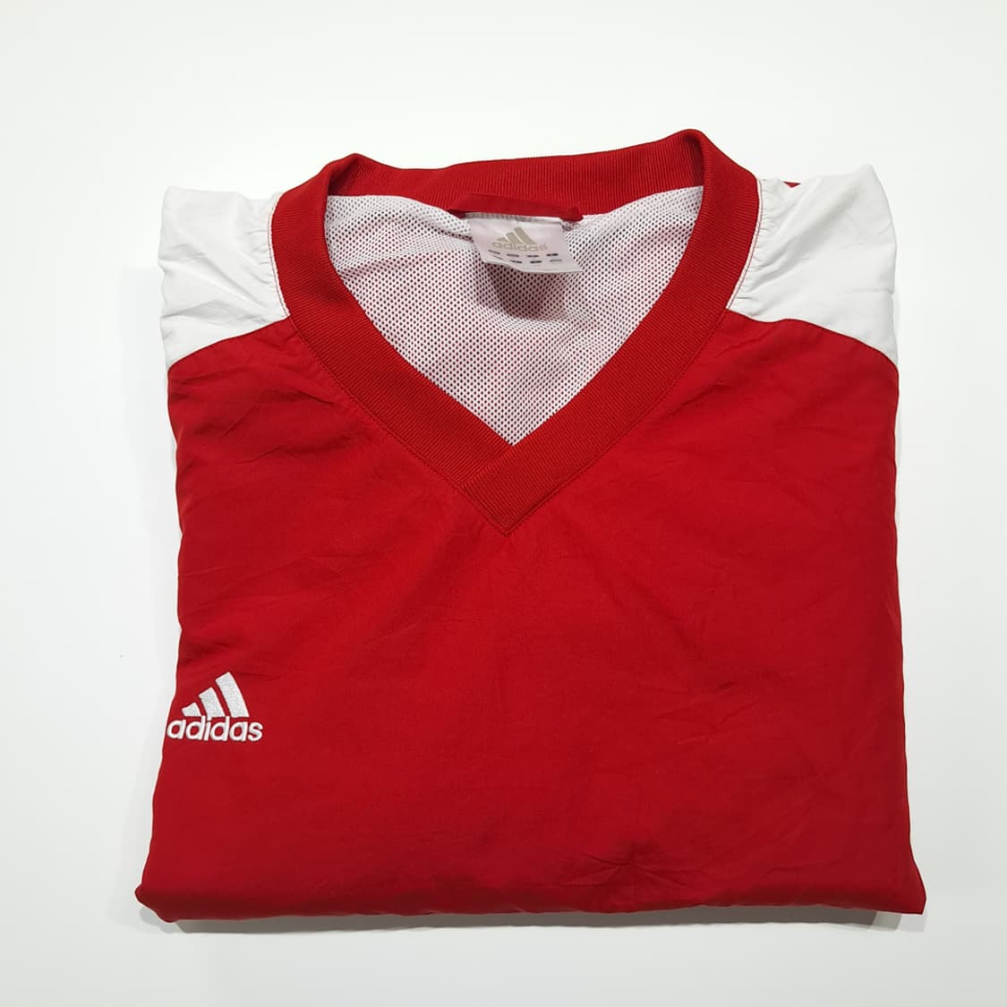 CL972 XL 아디다스 90s 레드화이트 바람막이 웜업 아노락 상품이미지7