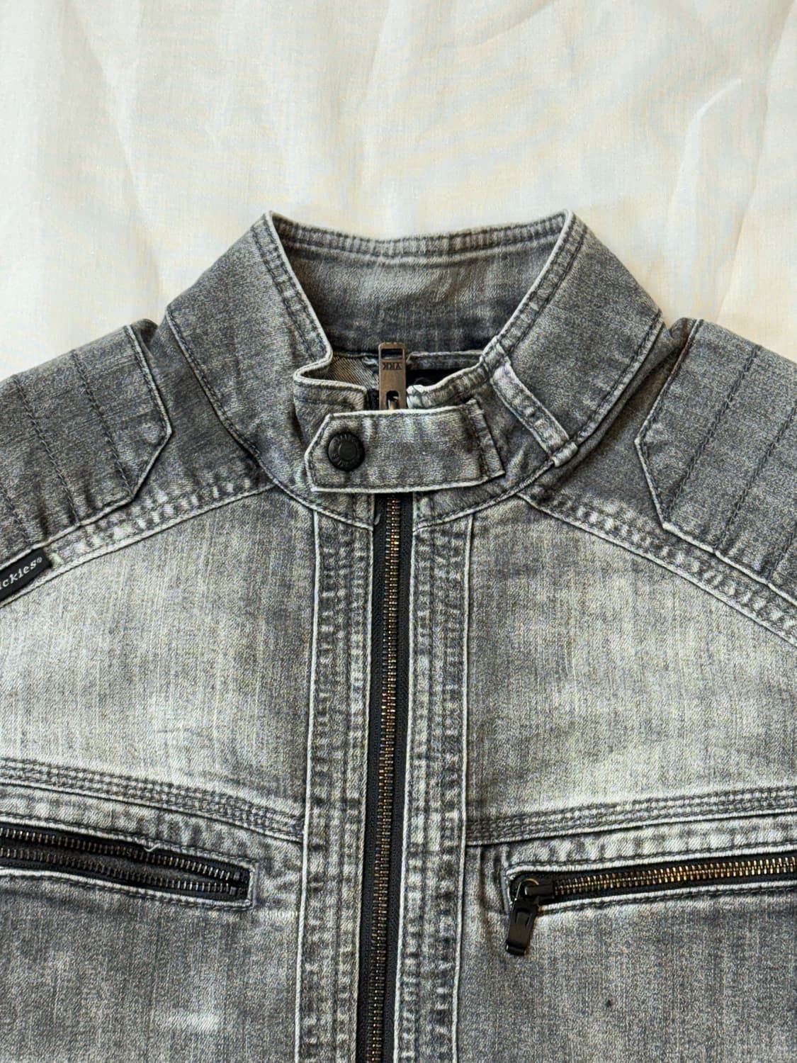 디키즈 바이커 넥버클 흑청데님 집업 상품이미지5