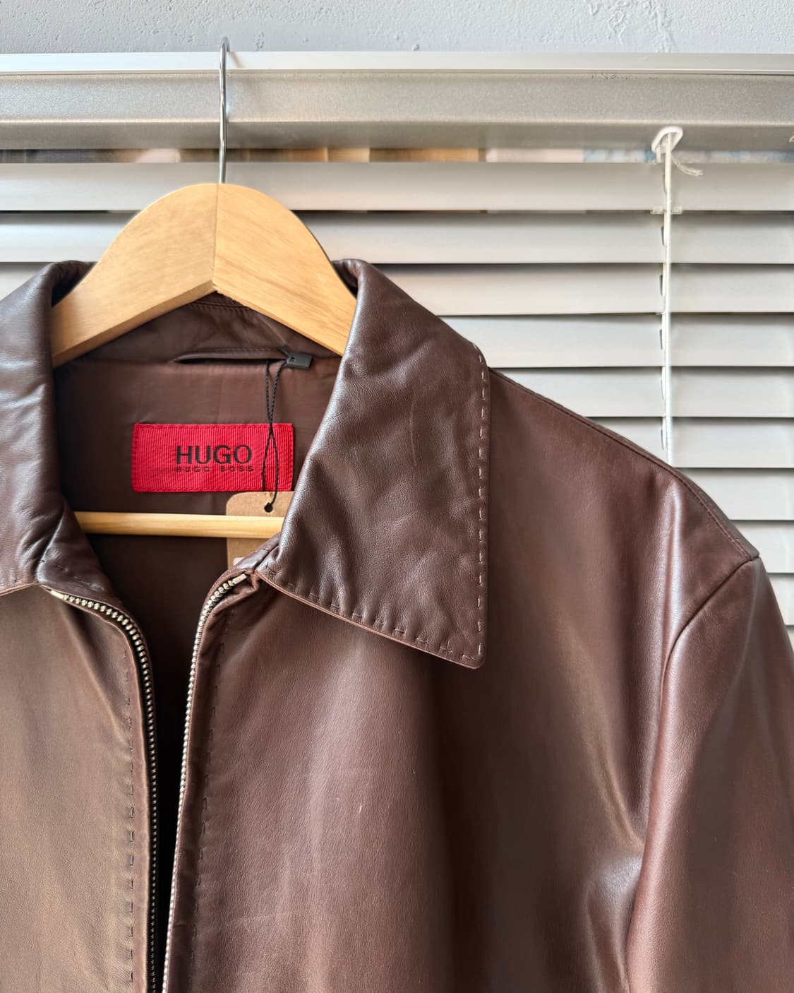 HUGO BOSS brown calfskin leather jacket 상품이미지5
