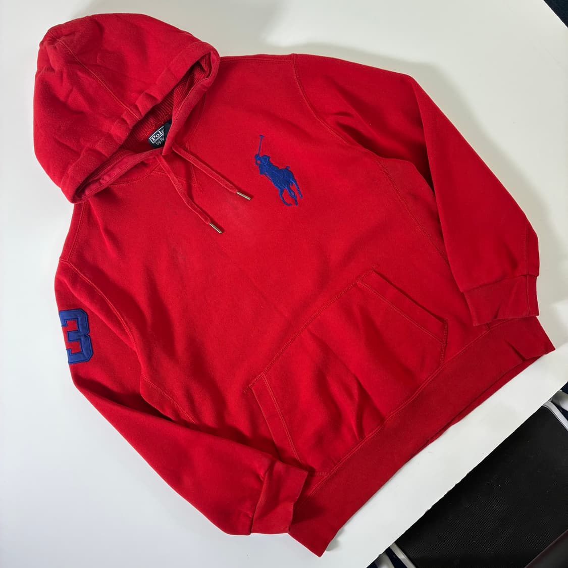 Polo 폴로 랄프로렌 딥레드 빅포니 후드티 상품이미지2