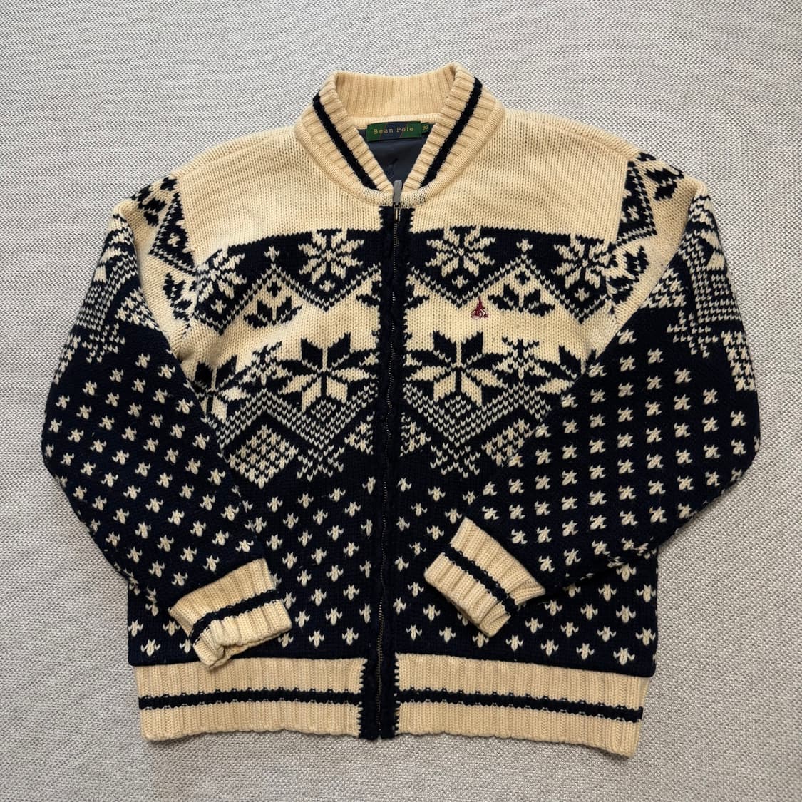 빈폴 패턴 니트 집업 자켓 상품이미지1