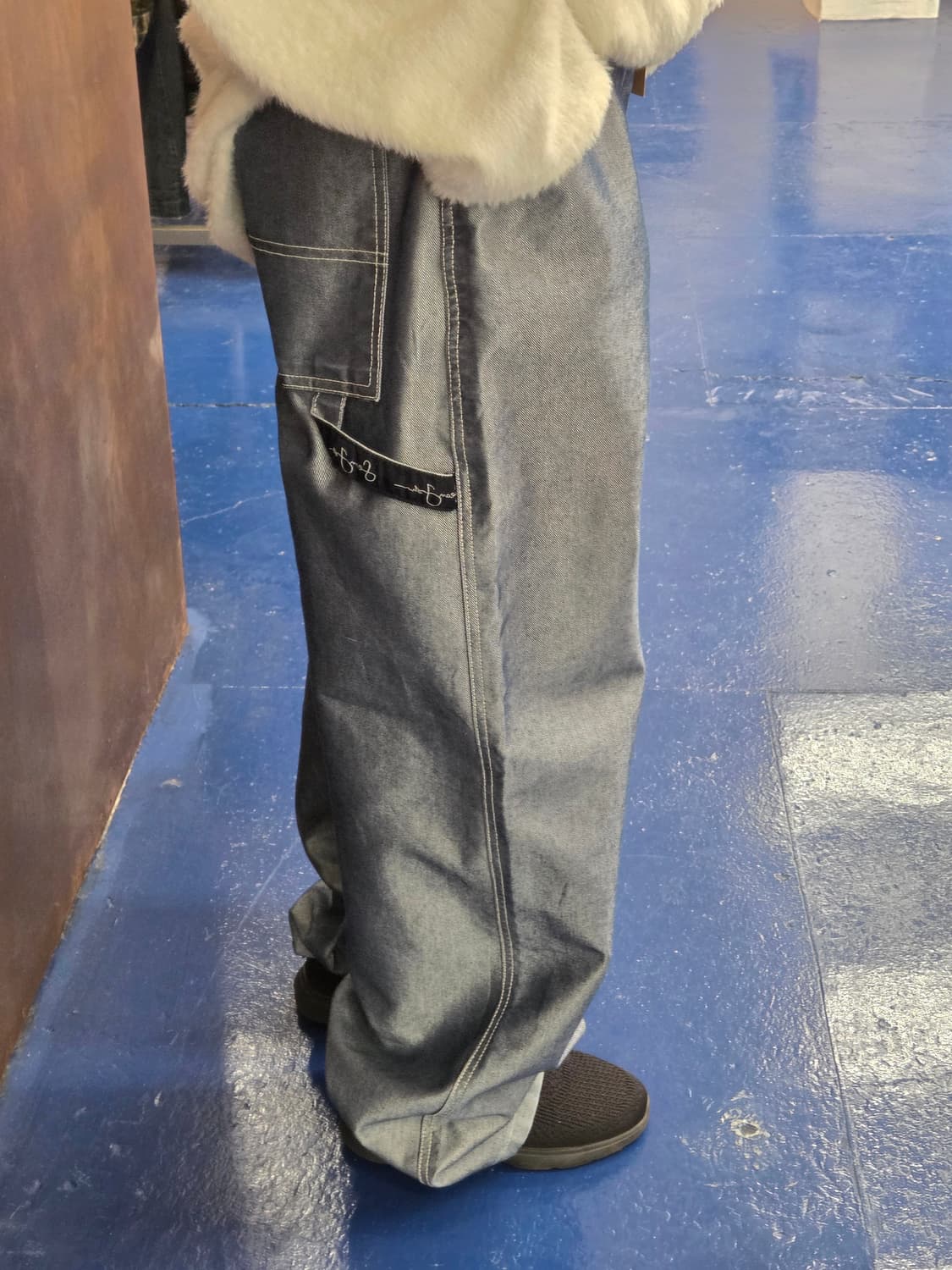 90-00s Sean john 션존 실버데님 카펜터 팬츠 상품이미지2