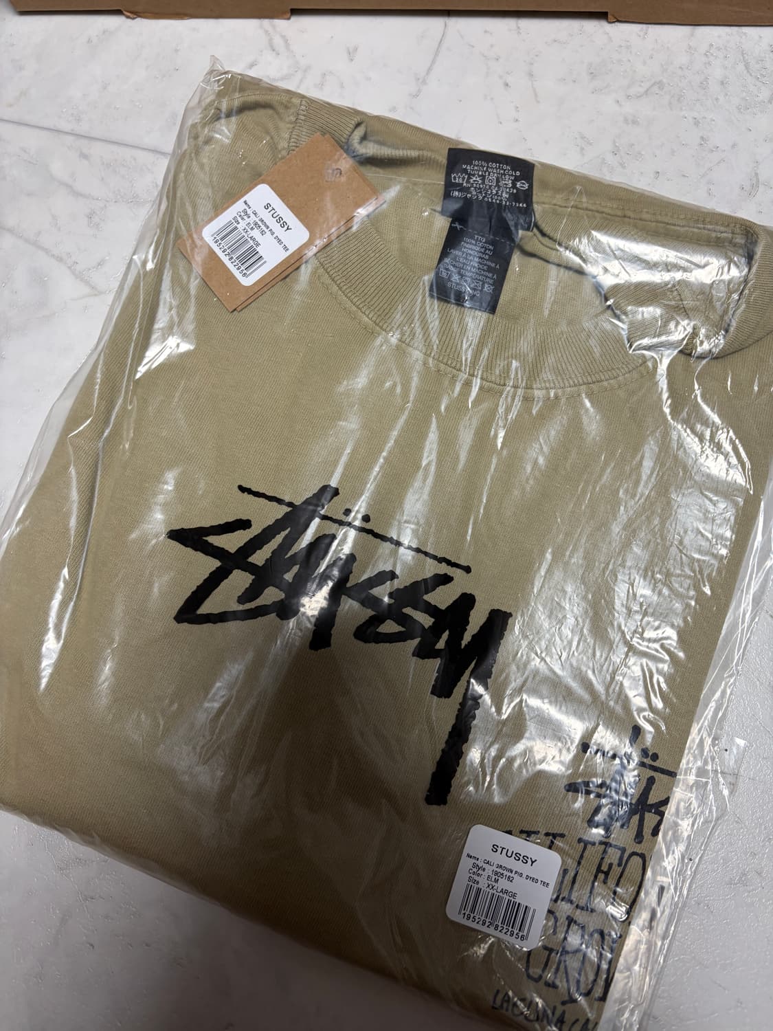 [XXL] 스투시 캘리 그로운 피그먼트 다이드 티셔츠 엘름 상품이미지3