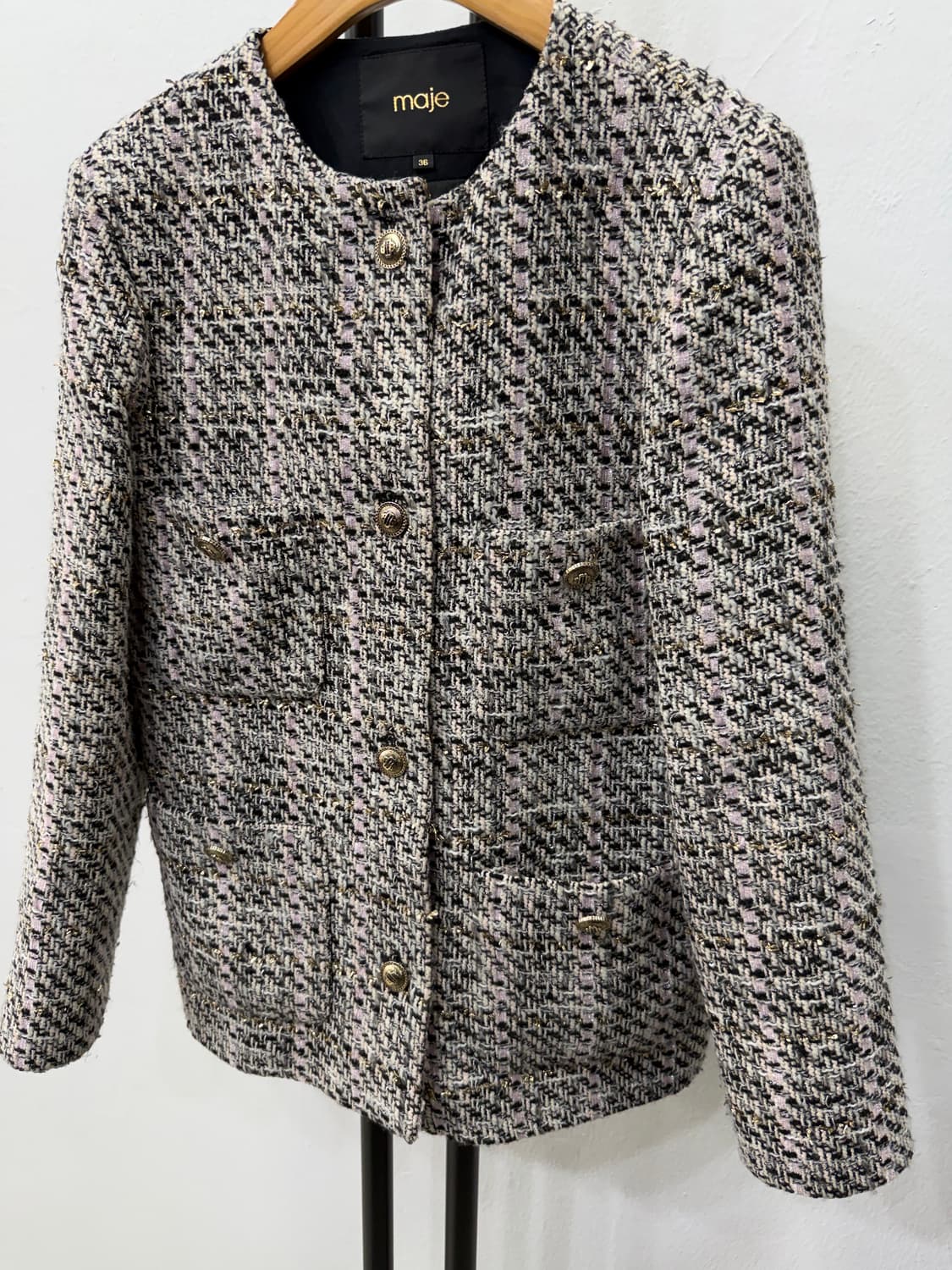 정품) 마쥬 여성 트위드 자켓 36 상품이미지3
