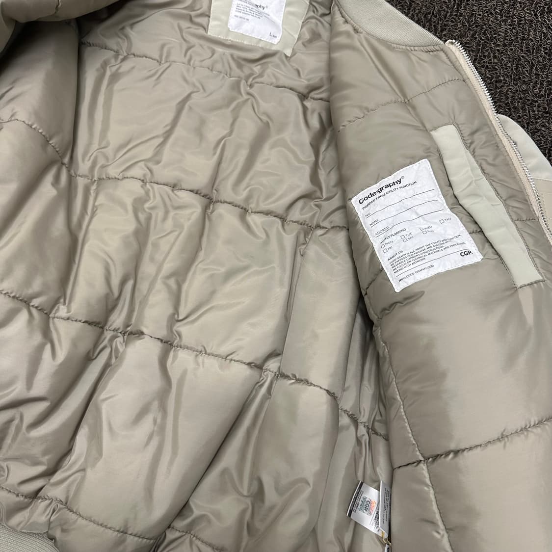 코드그라피 봄버 항공 점퍼 자켓 L 상품이미지8