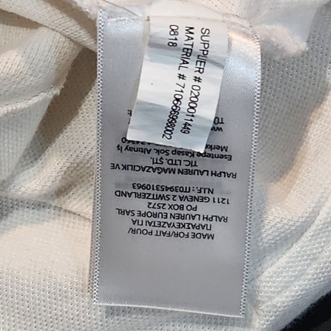 폴로 랄프로렌 화이트 반팔 카라티 (XL) 상품이미지3