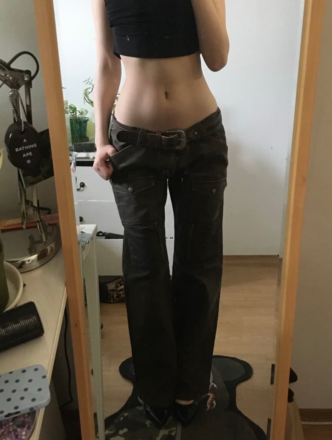 빈티지 브라운 팬츠 상품이미지1