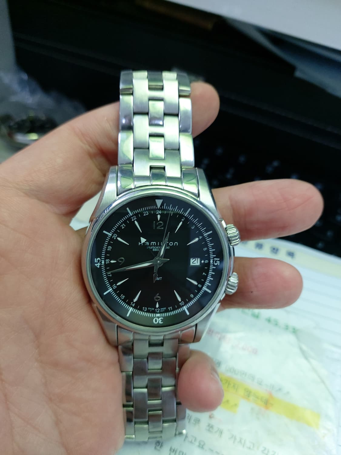 해밀턴 GMT 오토매틱 메탈 시계 상품이미지1