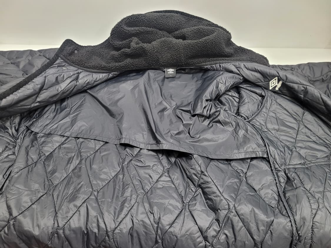 UMBRO 23FW 엄브로 퀼팅 후디 롱 자켓 / 공용 90 (S) 블랙 상품이미지8