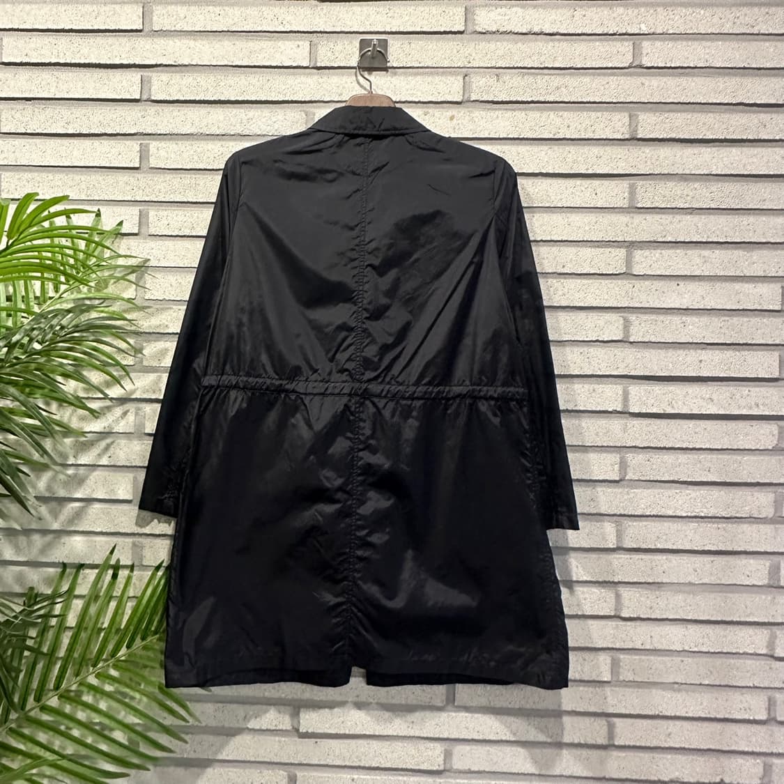 JPN VINTAGE 나일론 미디 자켓 스트링 투포켓 디테일 블랙 상품이미지2