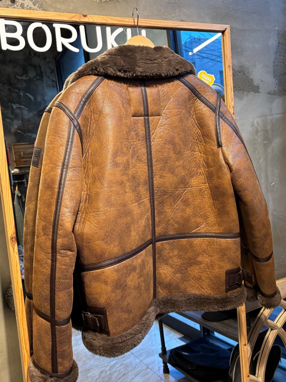 버커루 브라운 무스탕 XL 상품이미지5