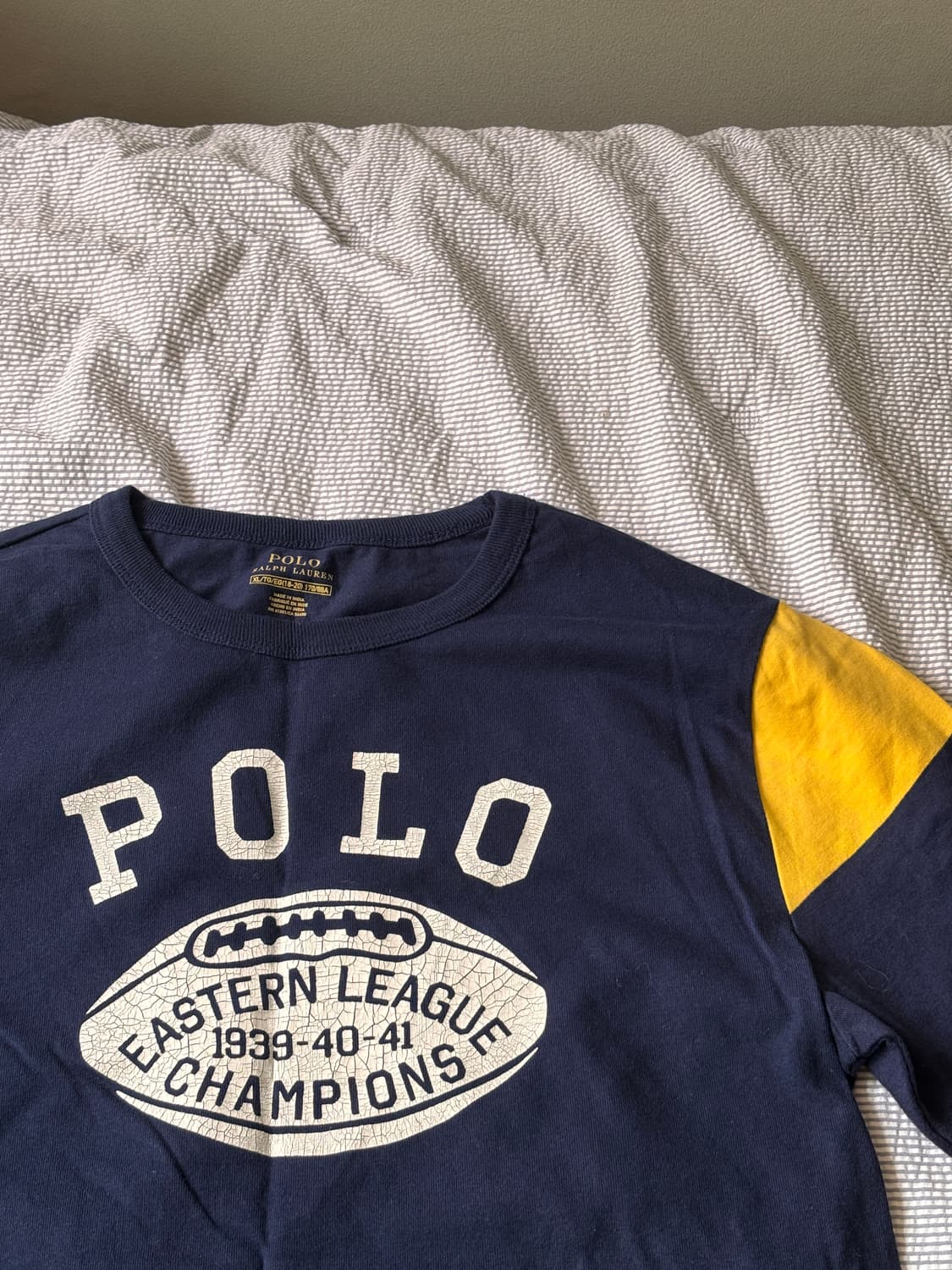 에이징의 극치, 프린트 크랙이 예술이 된 Polo 롱슬리브 맨투맨 상품이미지1