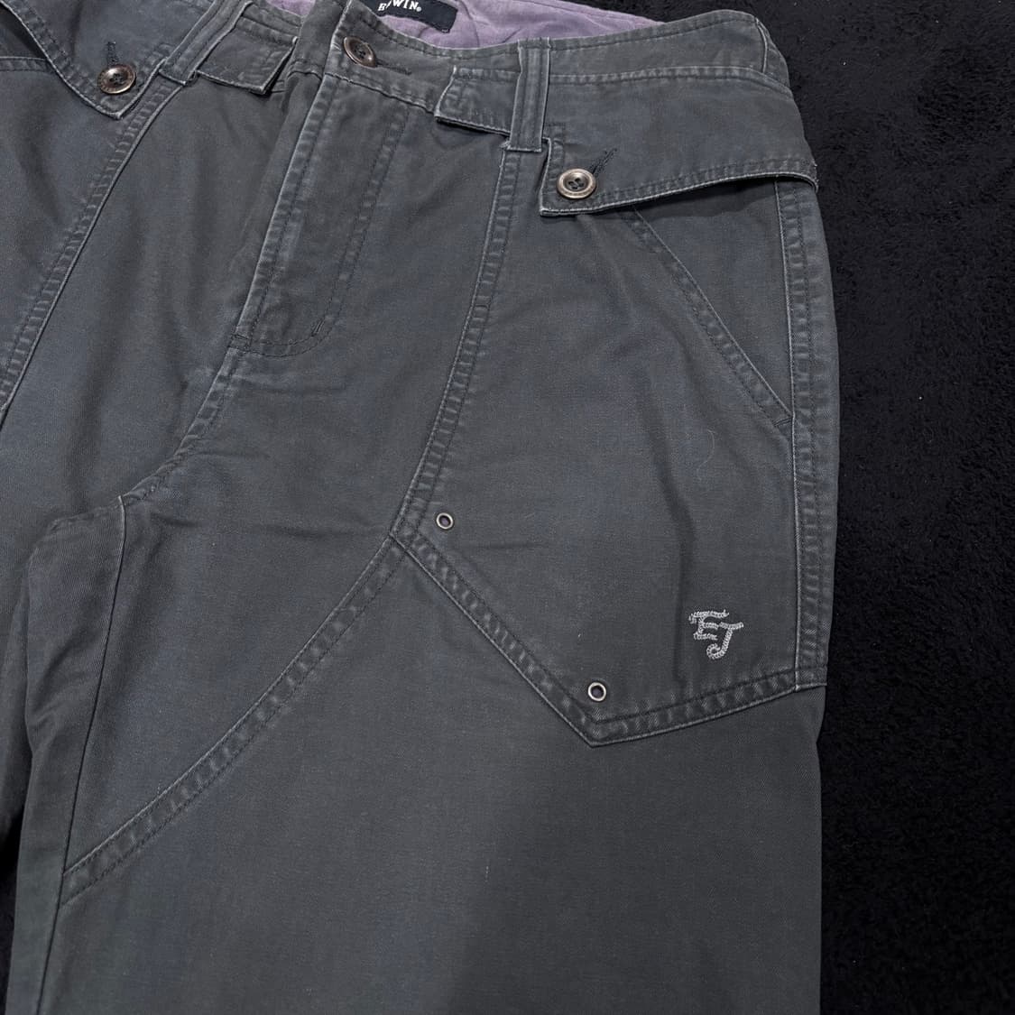 29-30 에드윈 EDWIN 먹그레이 세미와이드 코튼팬츠 상품이미지3