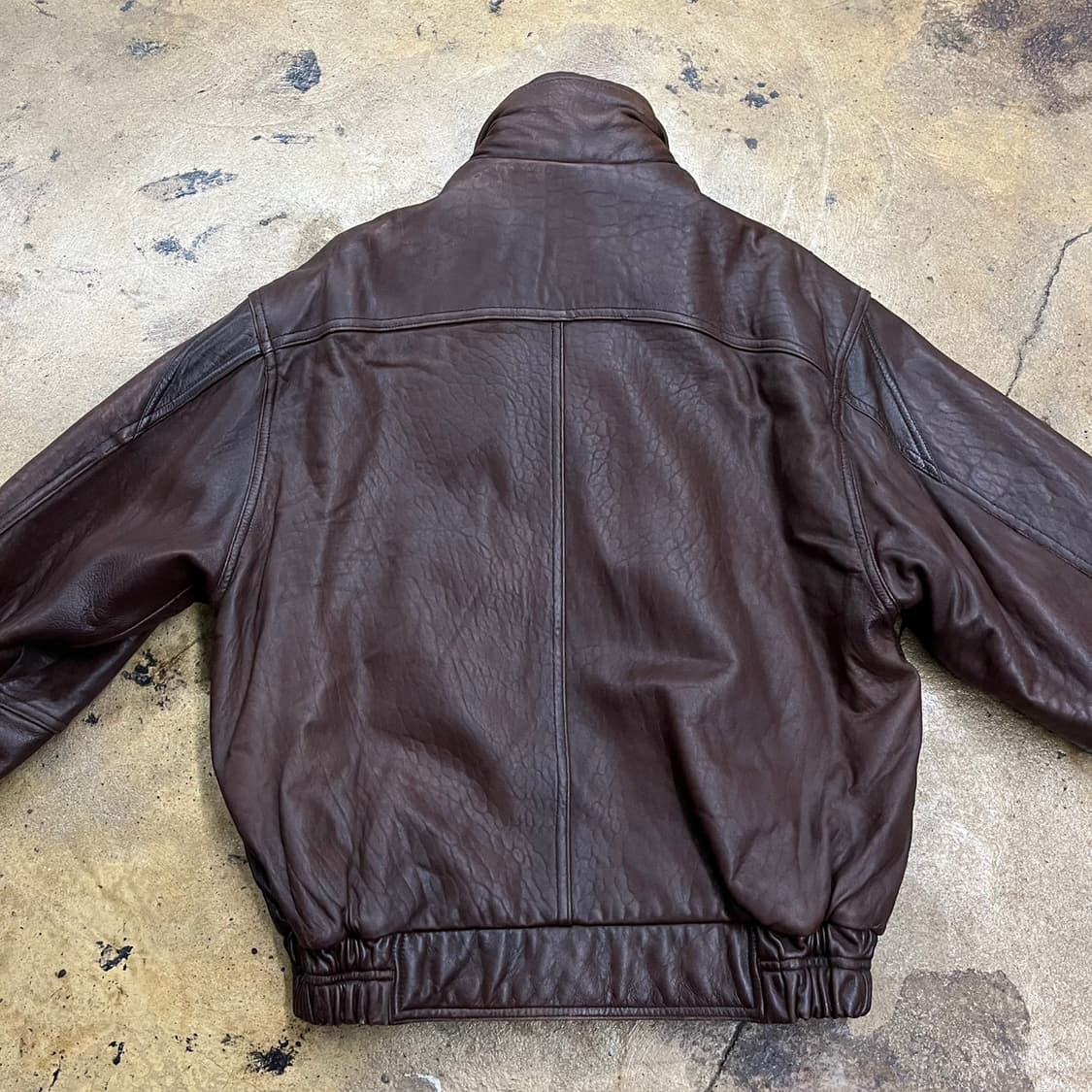 [정품/95] bigbell 빈티지 브라운 가죽 자켓 b14 상품이미지4