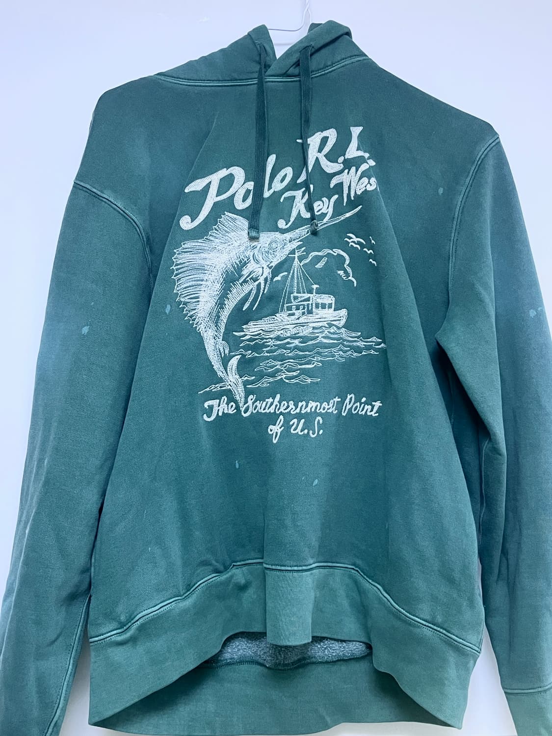 POLO RALPH LAUREN 페이디드 그린 후디 상품이미지2