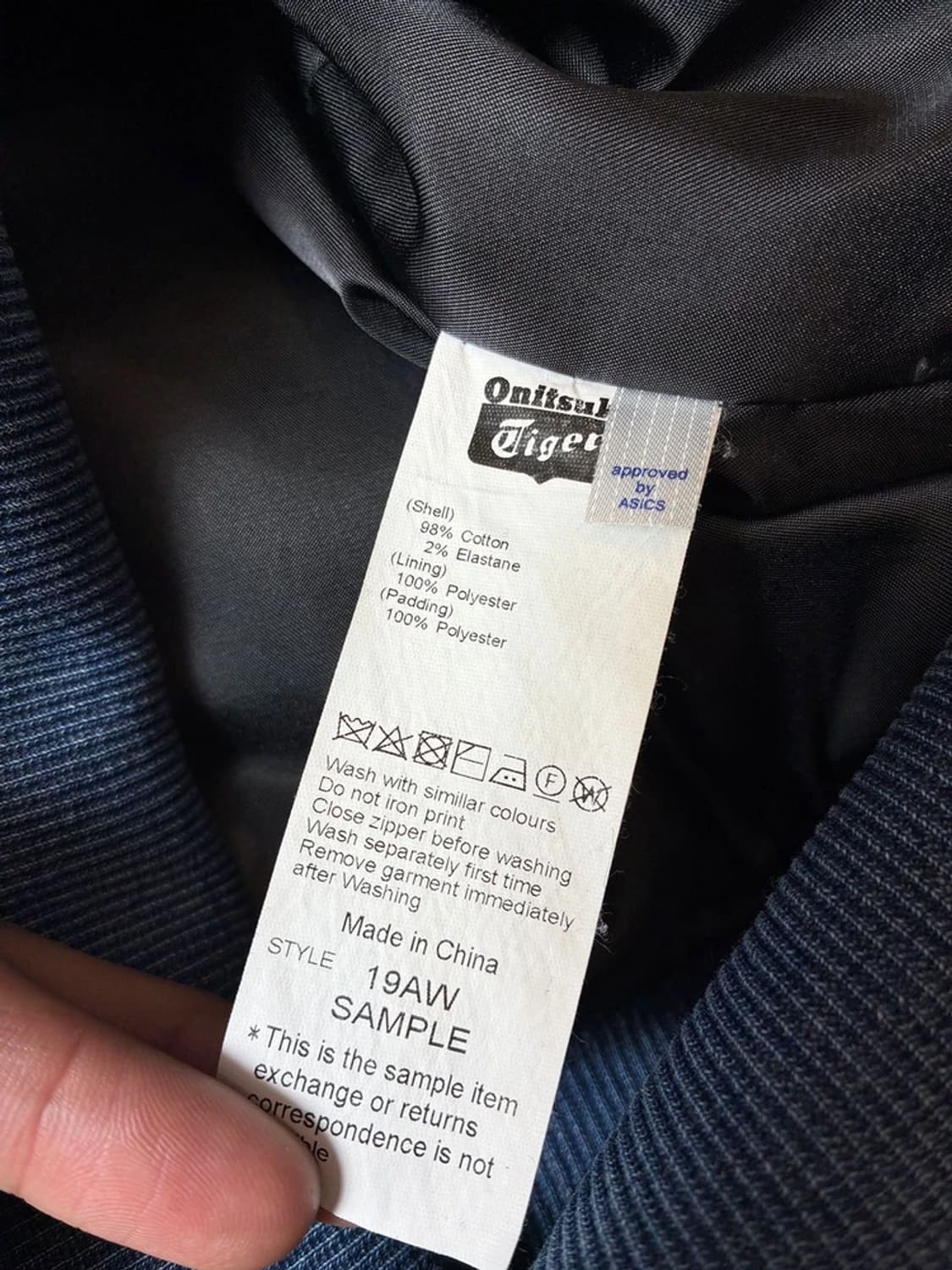 오니츠카타이거 19AW 피그먼트 데님 베스트 PN7586 상품이미지7