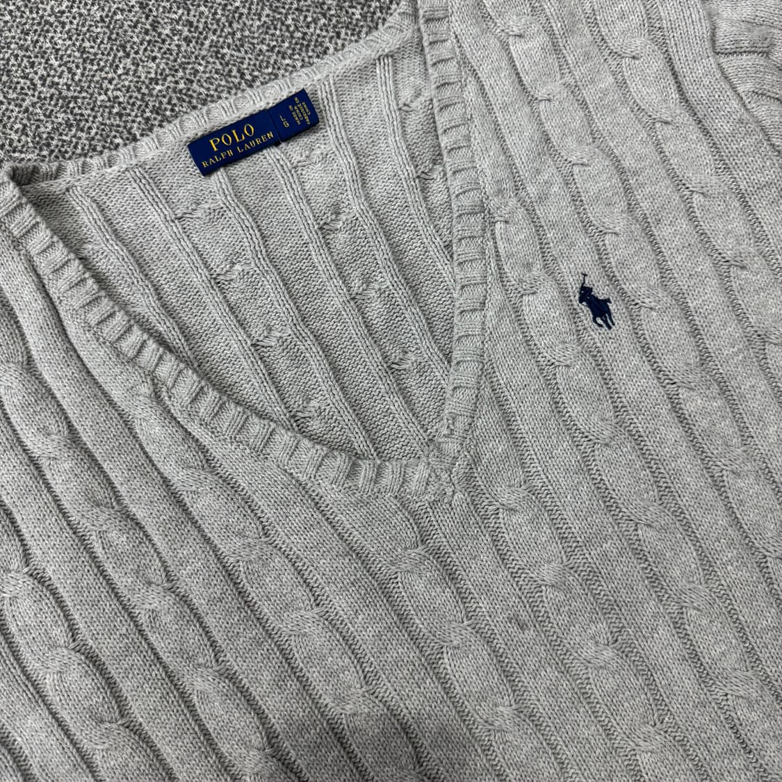 폴로 랄프로렌 브이넥 케이블 니트 상품이미지4