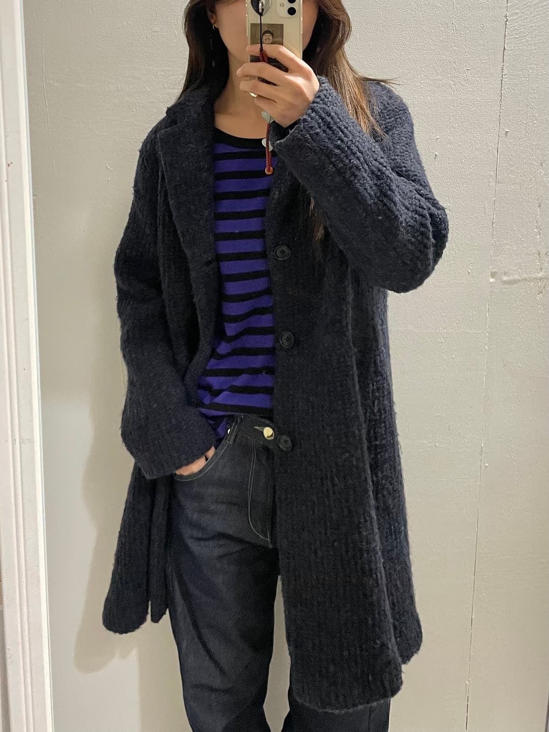 80's PLANTATION by issey miyake 니트 코트 상품이미지1