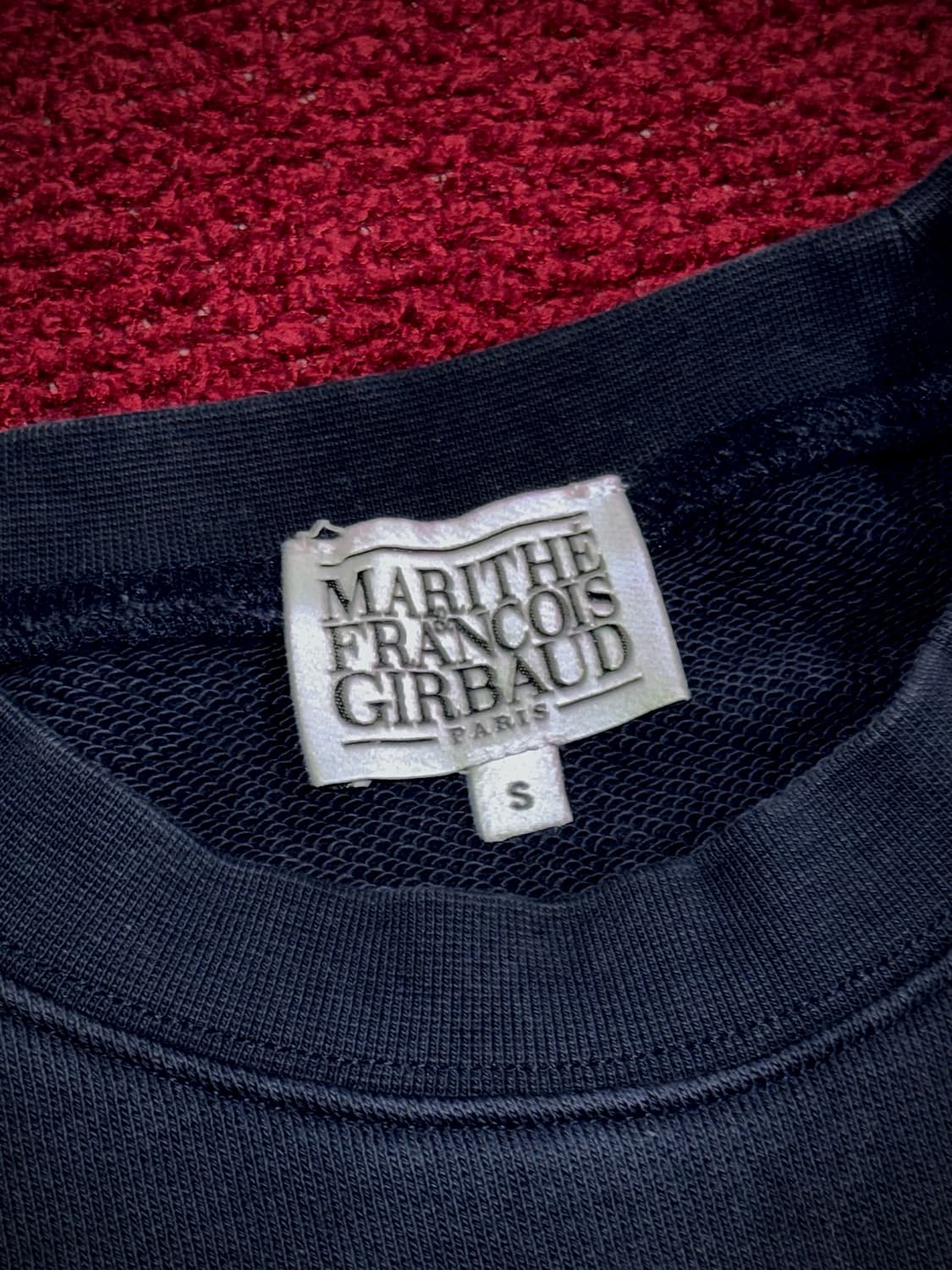 마리떼 프랑소와 저버 네이비 크롭 맨투맨 S 상품이미지4