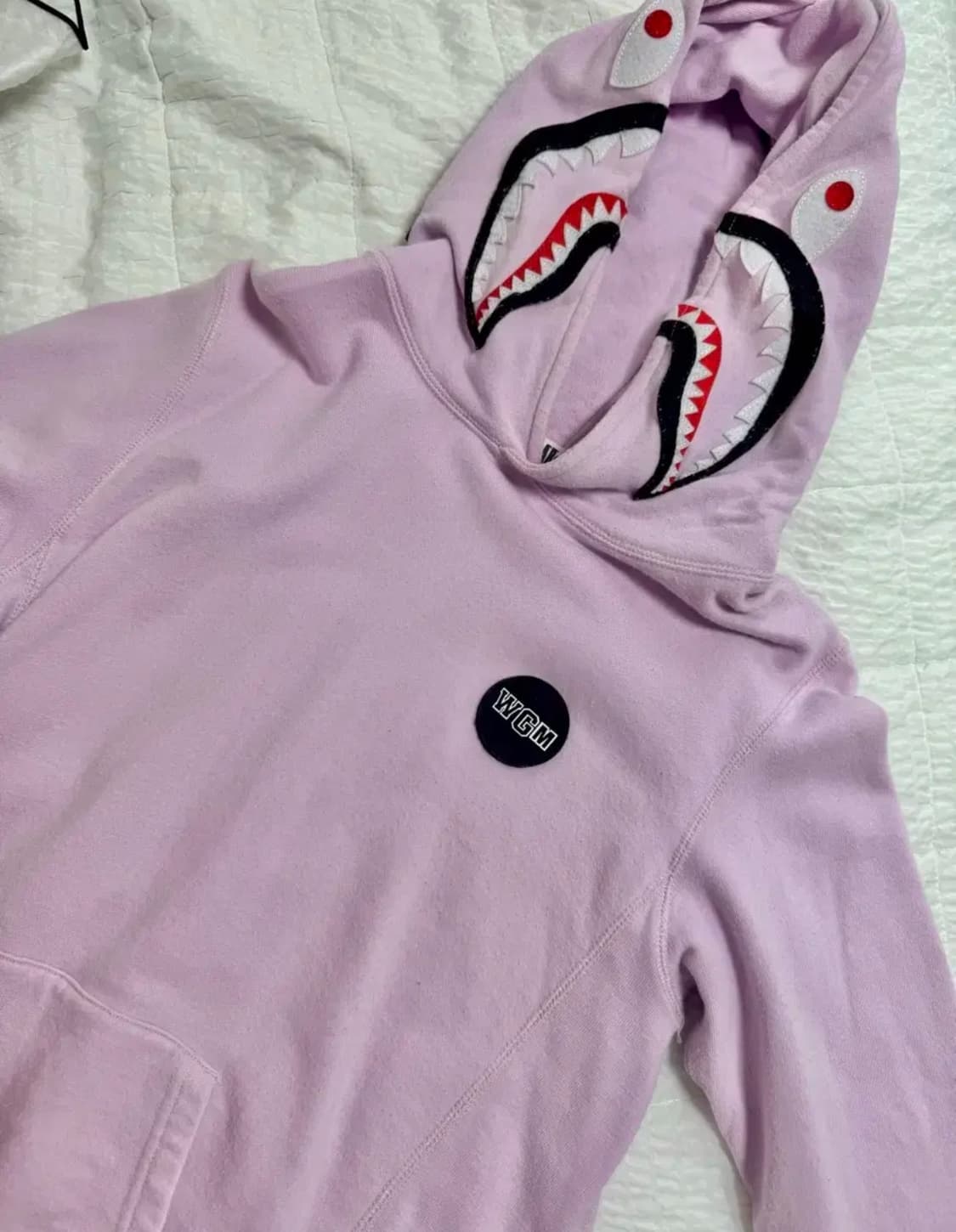 베이프 샤크 후드 라벤더핑크 풀오버 xs 상품이미지1