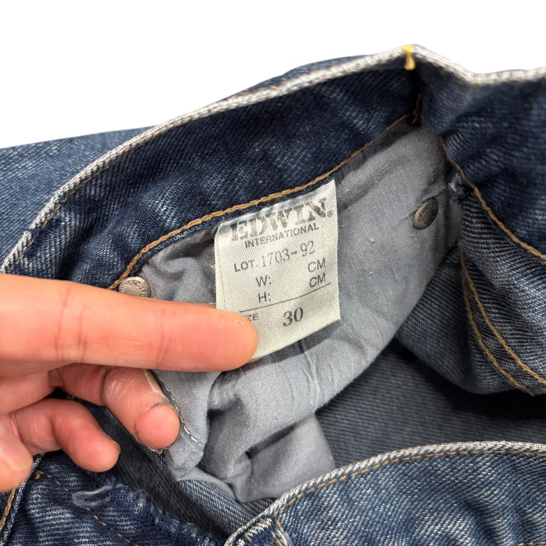 (30) 00s 에드윈 소프트진 플로럴 자수 데님 팬츠 상품이미지5