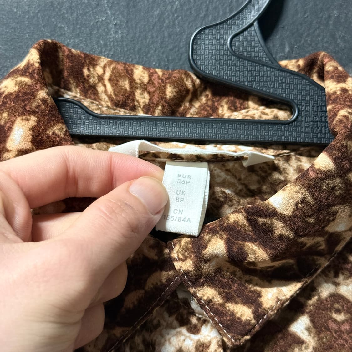 VTG 빈티지 파에톤 파이톤 풀 패턴 셔링 블라우스 셔츠 상품이미지5