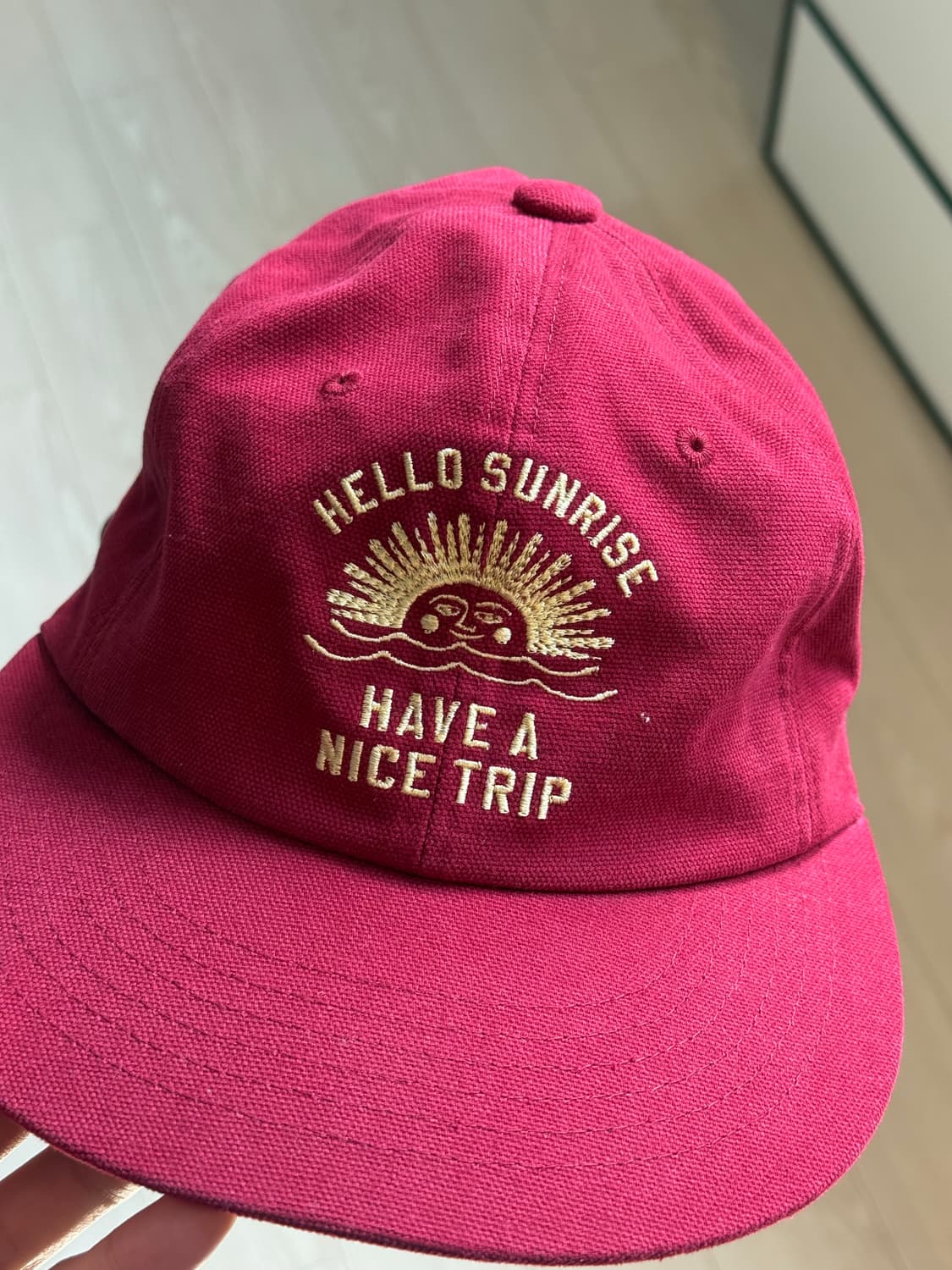 헬로선라이즈 아치로고캡 (레드) 상품이미지6