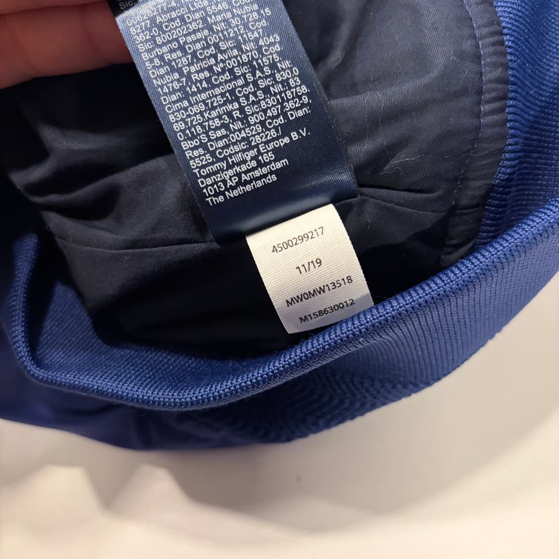 [M] 타미힐피거 빅로고 자수 봄버 자켓 네이비 D798 상품이미지9