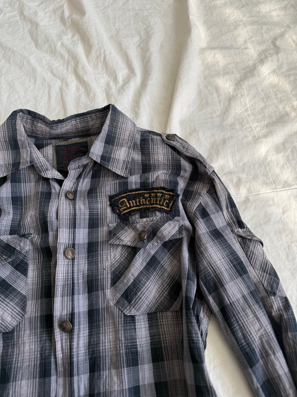 락시크 펑크 체크 셔츠 상품이미지4