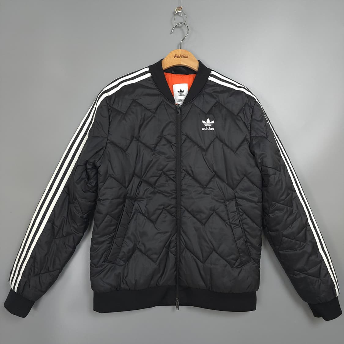 남성용 아디다스 Adidas 오리지널스 SST 퀼팅 봄버 자켓 블랙 L 상품이미지1
