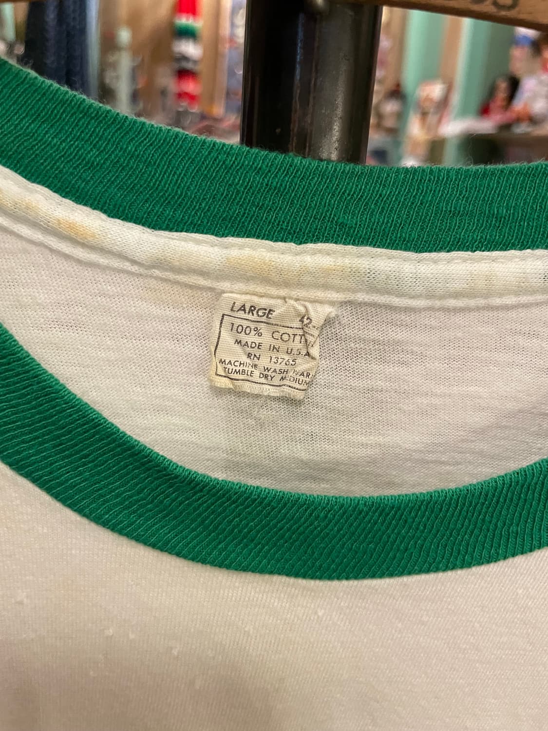1980's Vintage Ringer T-shirt  상품이미지4