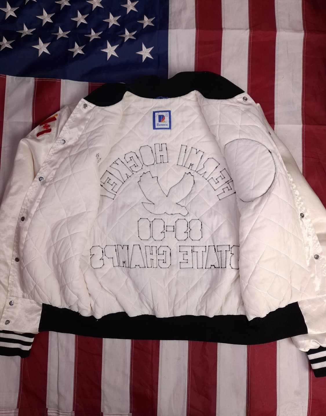 특A 오리지날 미국제조 Fermi Hockey 빈티지 바시티 자켓 상품이미지8