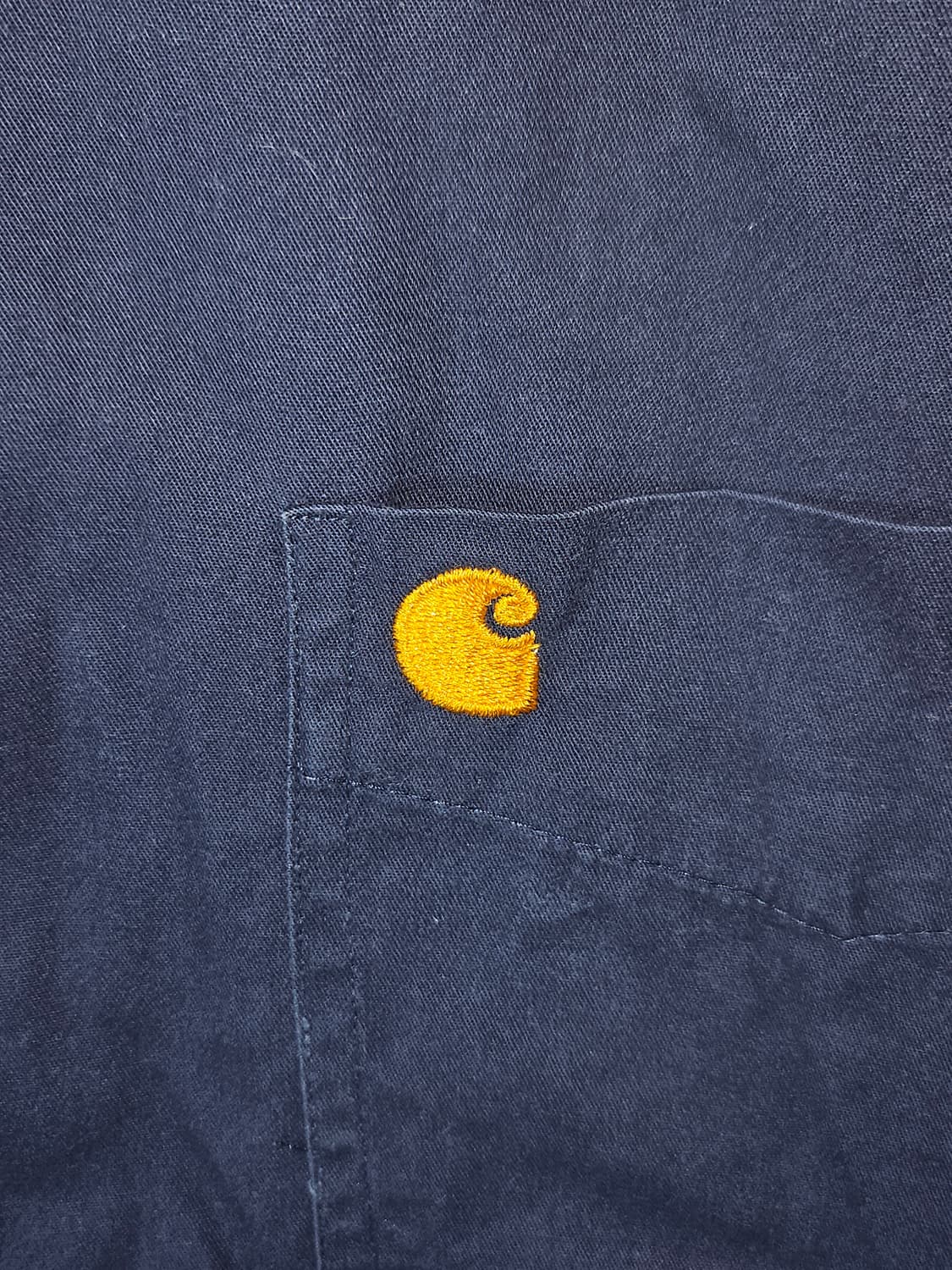 칼하트 오리지널 워크웨어 코튼 반팔셔츠 네이비 솔리드 미국판 XL 상품이미지3