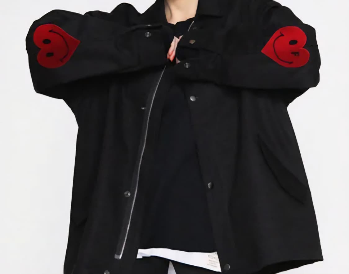 그레이버 엘보우 자수 하트 자켓 상품이미지5