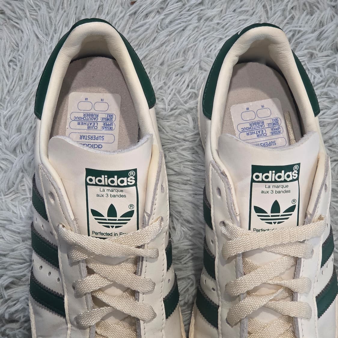 2q-24:아디다스 오리지널스 슈퍼스타 레더 스니커즈 그린 (230mm) 상품이미지6