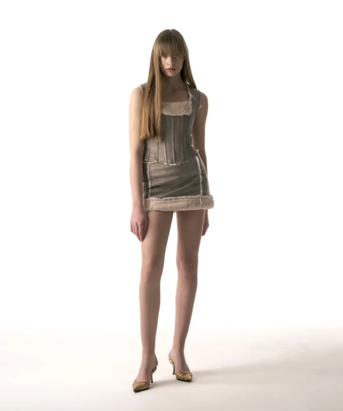 2000아카이브스 Foxy Fur Mustang Skirt 무스탕 스커트 상품이미지2