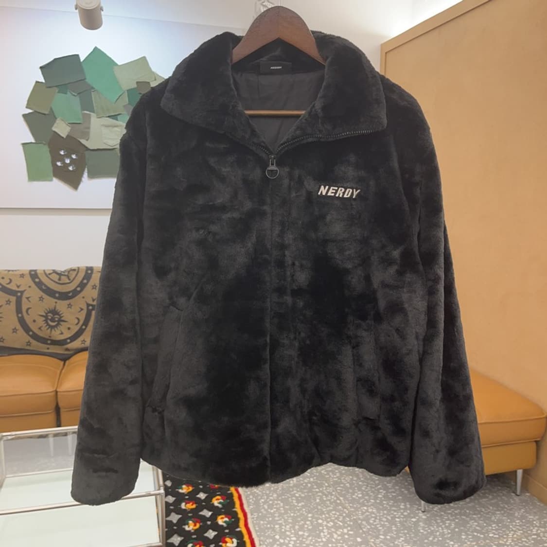 널디 빈티지 모던시크 빅로고 퍼 자켓 M C07772 상품이미지3