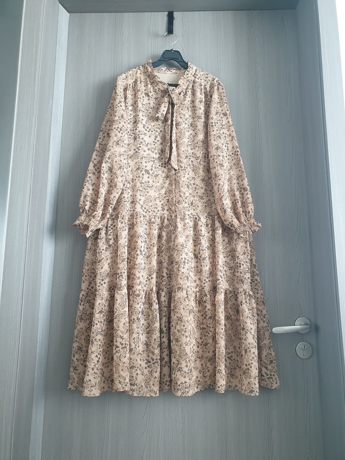 🍁더엣지(THE ATG) FW플로럴 쉬폰 롱원피스 상품이미지4